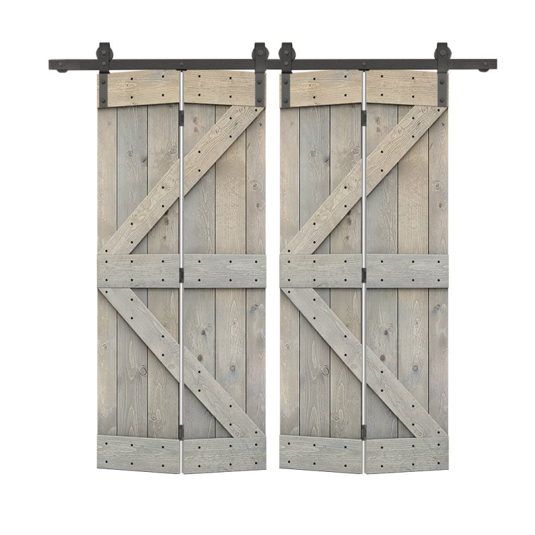 Calhome 84'' Solid Wood Barn Doors Barn Door Wayfair Canada